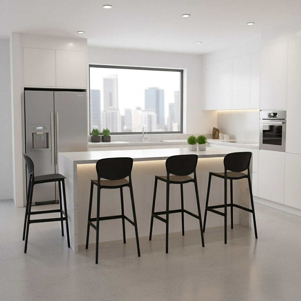 Silla Bar para Exteriores Rio Negro 49x103cm sin Apoya Brazos y con Espaldar