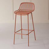 Silla Bar para Exteriores Tulum Terracota 41.5x97cm sin Apoya Brazos y con Espaldar