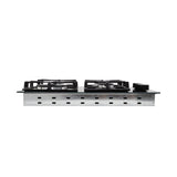 Estufa de Empotrar Haceb Tandoori Cristal Negro 60x51cm 110 Voltios para Gas Natural con Cuatro Quemadores
