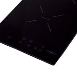 Estufa de Inducción para Empotrar Haceb Negro 29x52cm 220 Voltios para Electrico con Dos Quemadores y con Pantalla Digital