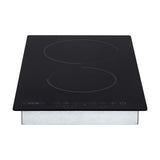 Estufa de Vitrocerámica para Empotrar Haceb Negro 29x52cm 220 Voltios para Electrico con Dos Quemadores y con Pantalla Digital