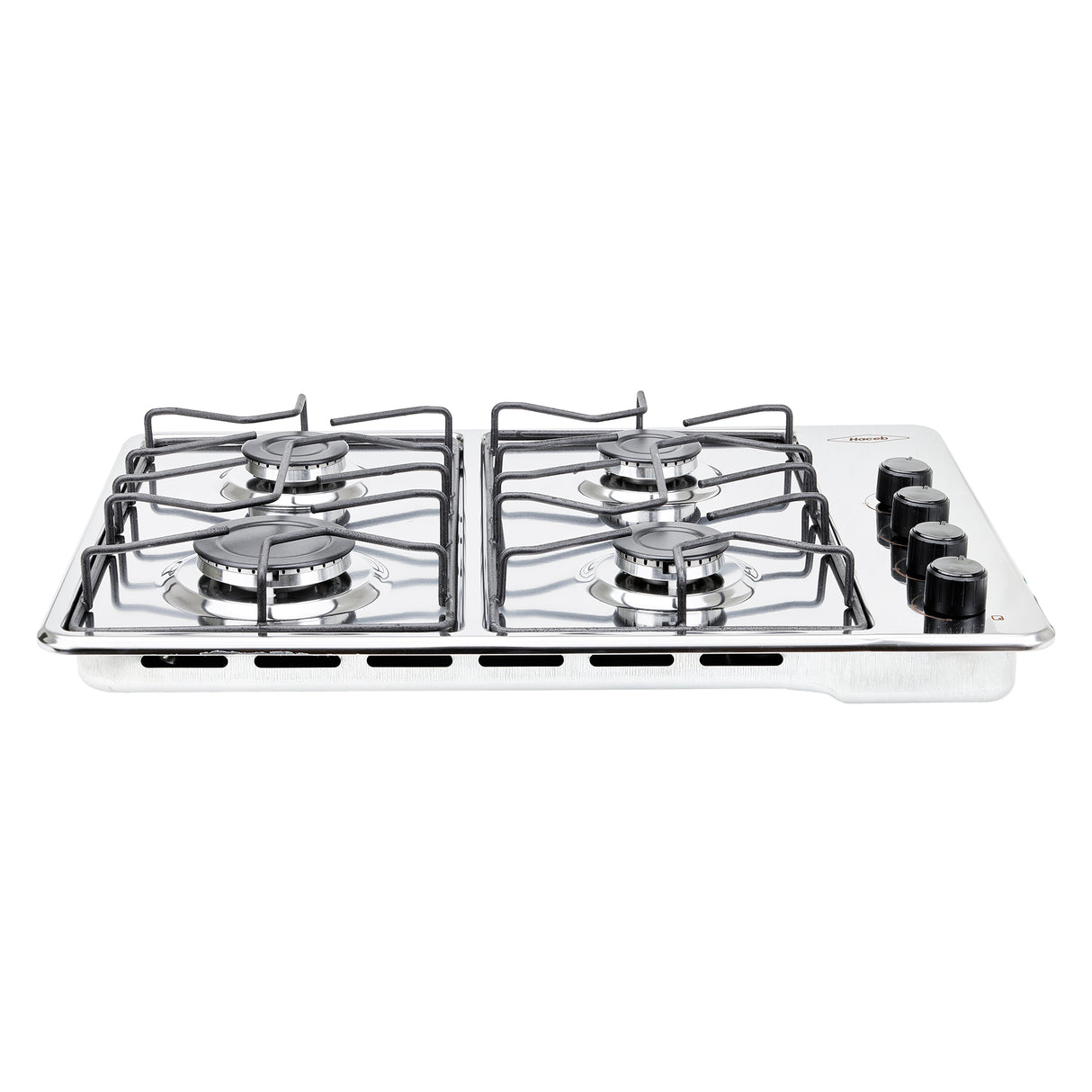 Estufa de Empotrar Haceb Alambrón Inox 60x43cm 110 Voltios para Gas Natural con Cuatro Quemadores