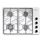 Estufa de Empotrar Haceb Alambrón Inox 60x43cm 110 Voltios para Gas Natural con Cuatro Quemadores