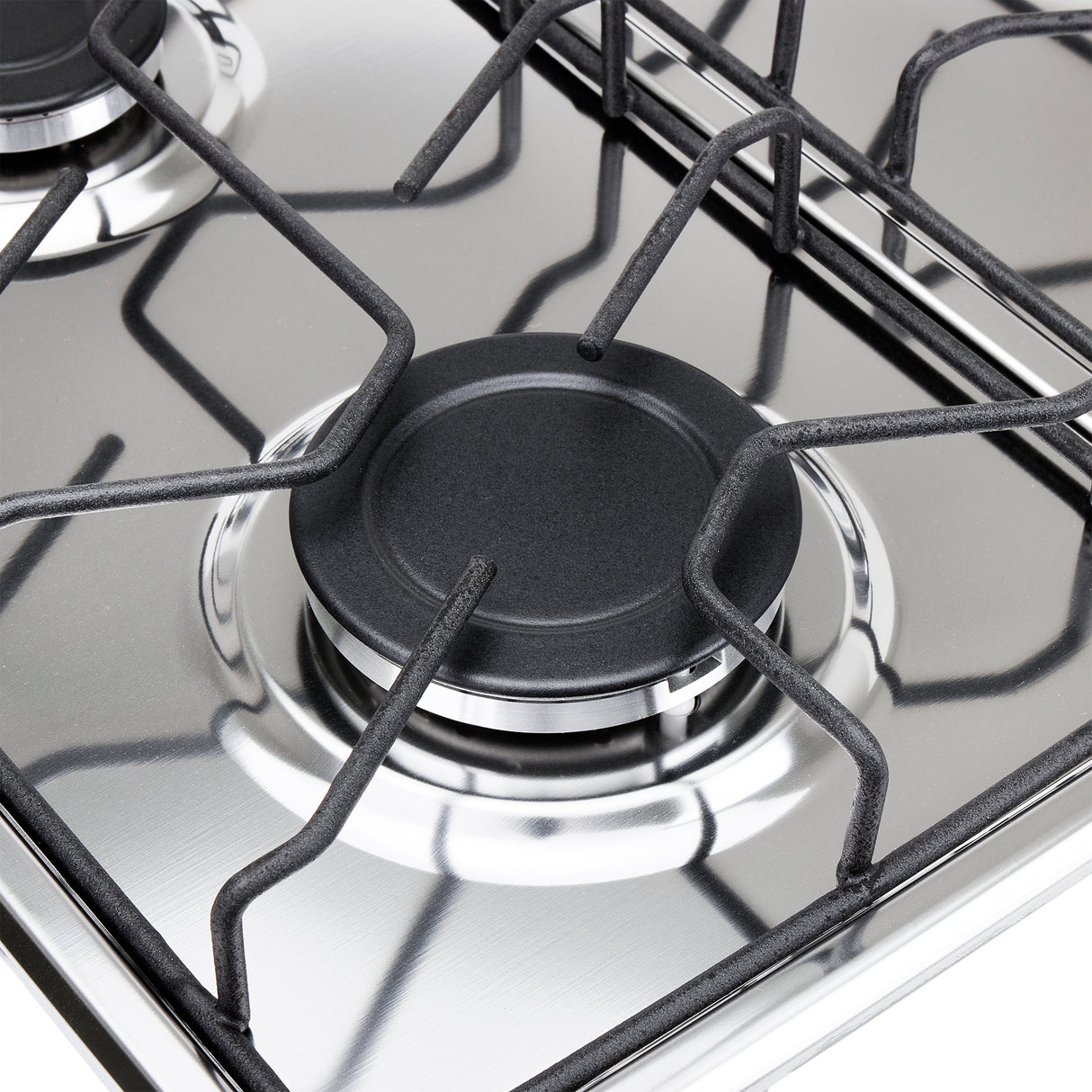 Estufa de Empotrar Haceb Alambrón Inox 60x43cm 110 Voltios para Gas Natural con Cuatro Quemadores