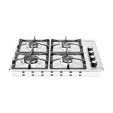 Estufa de Empotrar Haceb Tandoori Hierro Fundido Inox 60x51cm 110 Voltios para Gas Natural con Cuatro Quemadores