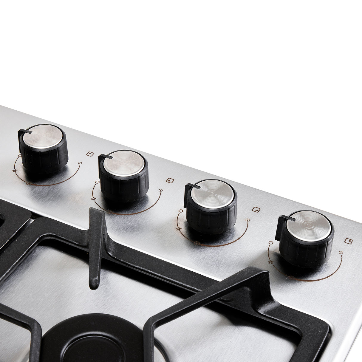 Estufa de Empotrar Haceb Tandoori Hierro Fundido Inox 60x51cm 110 Voltios para Gas Natural con Cuatro Quemadores