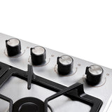 Estufa de Empotrar Haceb Tandoori Hierro Fundido Inox 60x51cm 110 Voltios para Gas Natural con Cuatro Quemadores