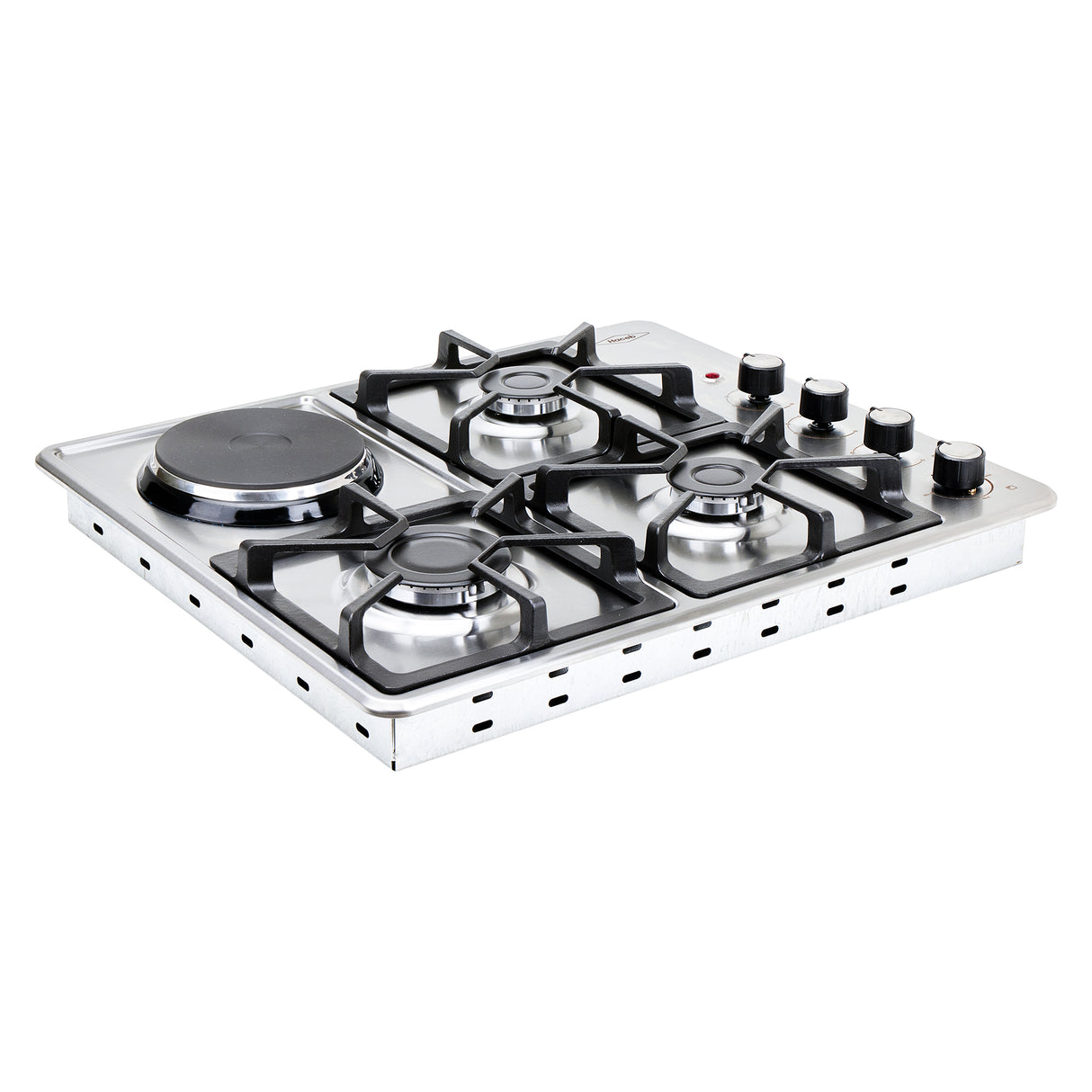 Estufa de Empotrar Haceb Tandoori Mixta Inox 60x51cm 110 Voltios para Mixto con Cuatro Quemadores