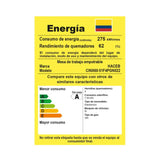 Estufa de Empotrar Haceb Tandoori Sesamo Inox 60x51cm 110 Voltios para Gas Natural con Cuatro Quemadores