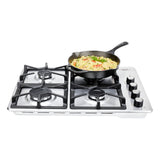 Estufa de Empotrar Haceb Tandoori Hierro Fundido Inox 60x43cm 110 Voltios para Gas Natural con Cuatro Quemadores