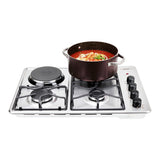 Estufa de Empotrar Haceb Tofu Mixta Inox 60x43cm 110 Voltios para Mixto con Cuatro Quemadores