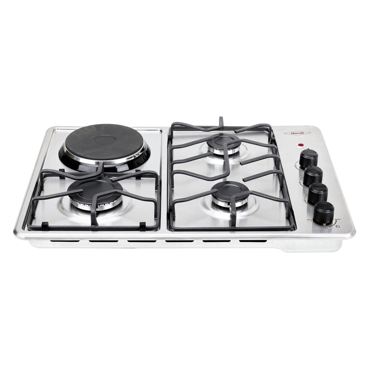 Estufa de Empotrar Haceb Tofu Mixta Inox 60x43cm 110 Voltios para Mixto con Cuatro Quemadores