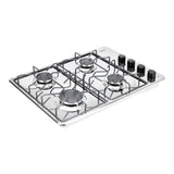 Estufa de Empotrar Haceb Alambrón Inox 60x43cm 110 Voltios para Gas Propano con Cuatro Quemadores