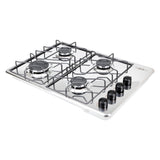 Estufa de Empotrar Haceb Alambrón Inox 60x43cm 110 Voltios para Gas Propano con Cuatro Quemadores
