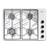 Estufa de Empotrar Haceb Alambrón Inox 60x43cm 110 Voltios para Gas Propano con Cuatro Quemadores