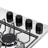 Estufa de Empotrar Haceb Alambrón Inox 60x43cm 110 Voltios para Gas Propano con Cuatro Quemadores