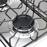 Estufa de Empotrar Haceb Alambrón Inox 60x43cm 110 Voltios para Gas Propano con Cuatro Quemadores