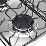 Estufa de Empotrar Haceb Alambrón Inox 60x43cm 110 Voltios para Gas Propano con Cuatro Quemadores