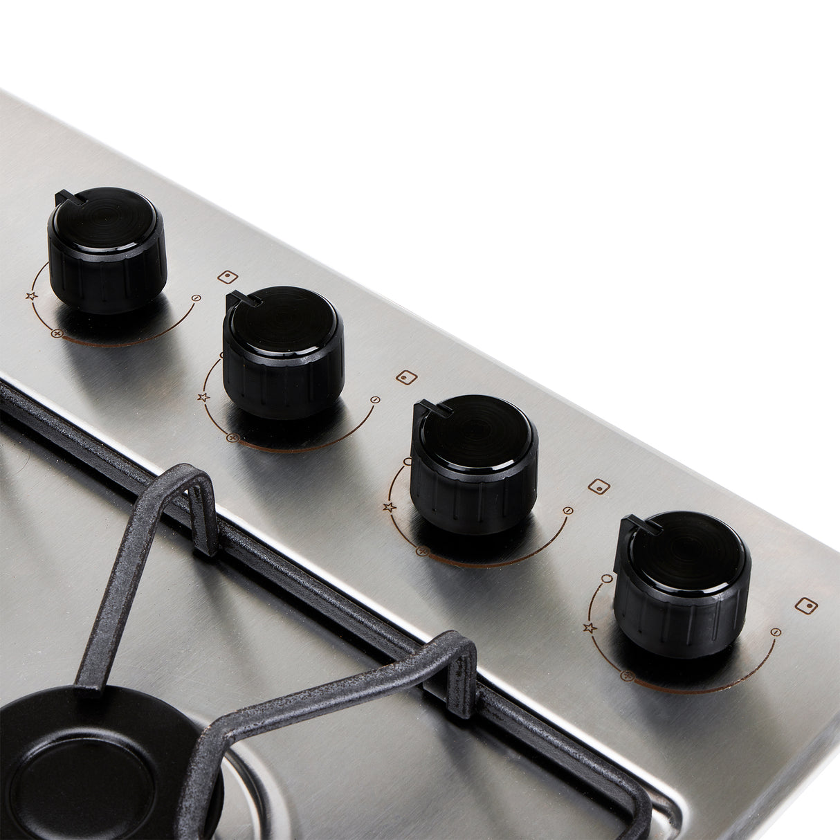 Estufa de Empotrar Haceb Platina Inox 60x51cm 110 Voltios para Gas Propano con Cuatro Quemadores