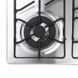 Estufa de Empotrar Haceb Triple Corona Inox 66x54cm 110 Voltios para Gas Natural con Cuatro Quemadores