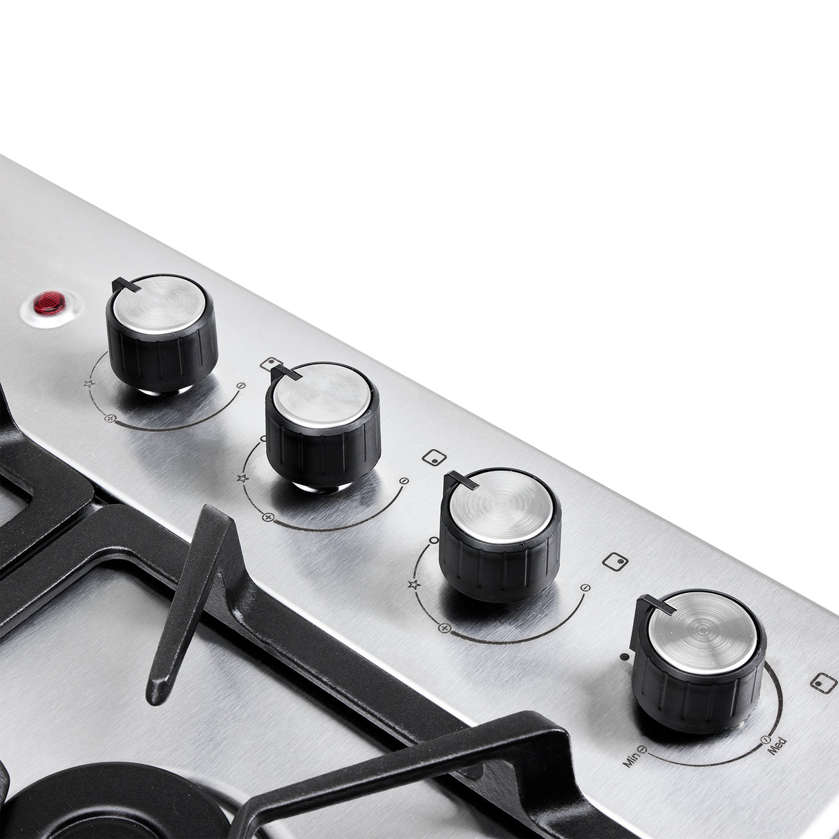 Estufa de Empotrar Haceb Mixta Inox 60x51cm 110 Voltios para Mixto con Cuatro Quemadores