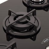 Estufa de Empotrar Haceb Cristal Negro 76x54cm 110 Voltios para Gas Natural con Cinco Quemadores