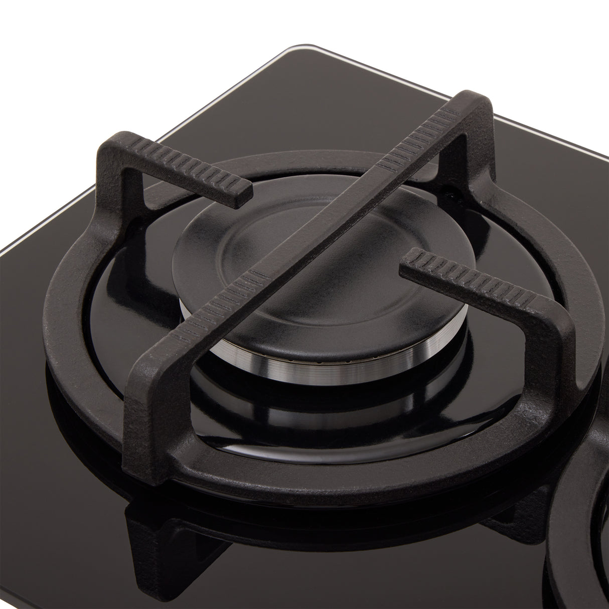 Estufa de Empotrar Haceb Cristal Negro 30x51cm 110 Voltios para Gas Natural con Dos Quemadores