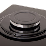 Estufa de Empotrar Haceb Cristal Negro 30x51cm 110 Voltios para Gas Propano con Dos Quemadores