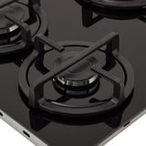 Estufa de Empotrar Haceb Cristal Negro 60x43cm 110 Voltios para Gas Natural con Tres Quemadores