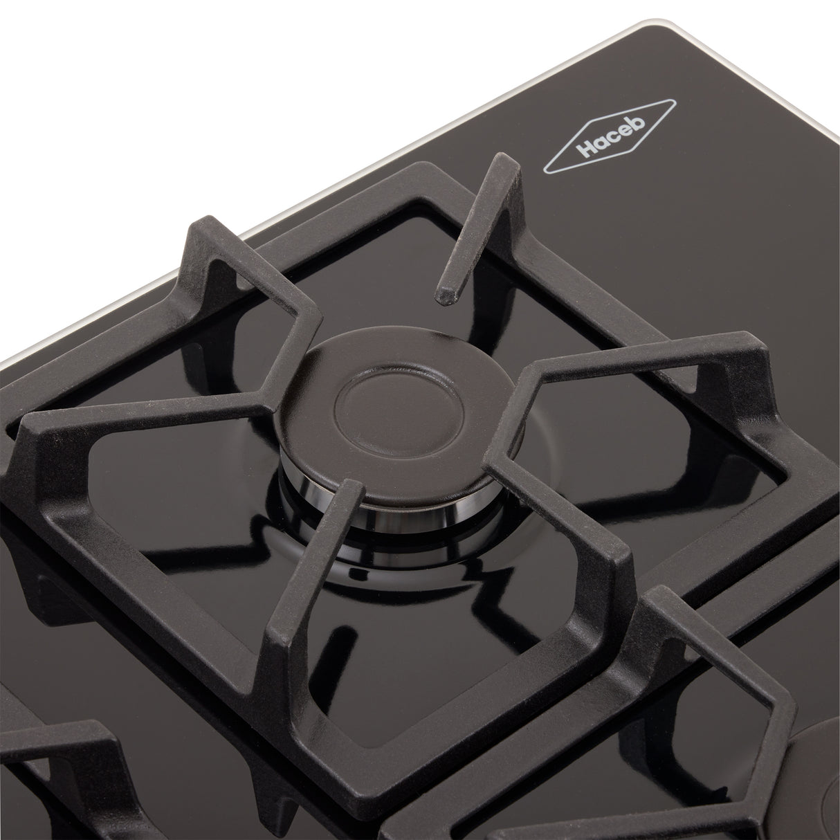 Estufa de Empotrar Haceb Cristal TA Negro 60x43cm 110 Voltios para Gas Propano con Cuatro Quemadores