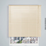 Persiana Horizontal Crema 120x140cm de Apertura Vertical con Soporte Propio