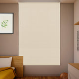 Persiana Horizontal Crema 140x140cm de Apertura Vertical con Soporte Propio