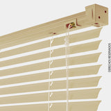 Persiana Horizontal Crema 140x140cm de Apertura Vertical con Soporte Propio