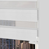 Cortina Roller Duo Elegance Blanco 130x170cm Enrollable de Rayas Apertura Vertical y con Sistema Propio