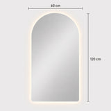 Espejo de Pared Led Verona 60x120cm de Arco Superior Luz Cálida