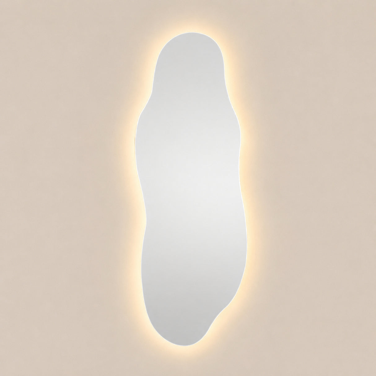 Espejo de Pared Led Bergen 60x170cm Asimetrico Luz Cálida