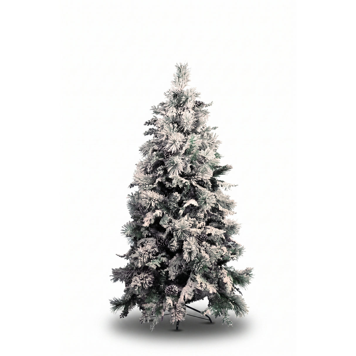 Árbol de Navidad Nieve Piñas Blanco Nieve 105x180cm de Piso