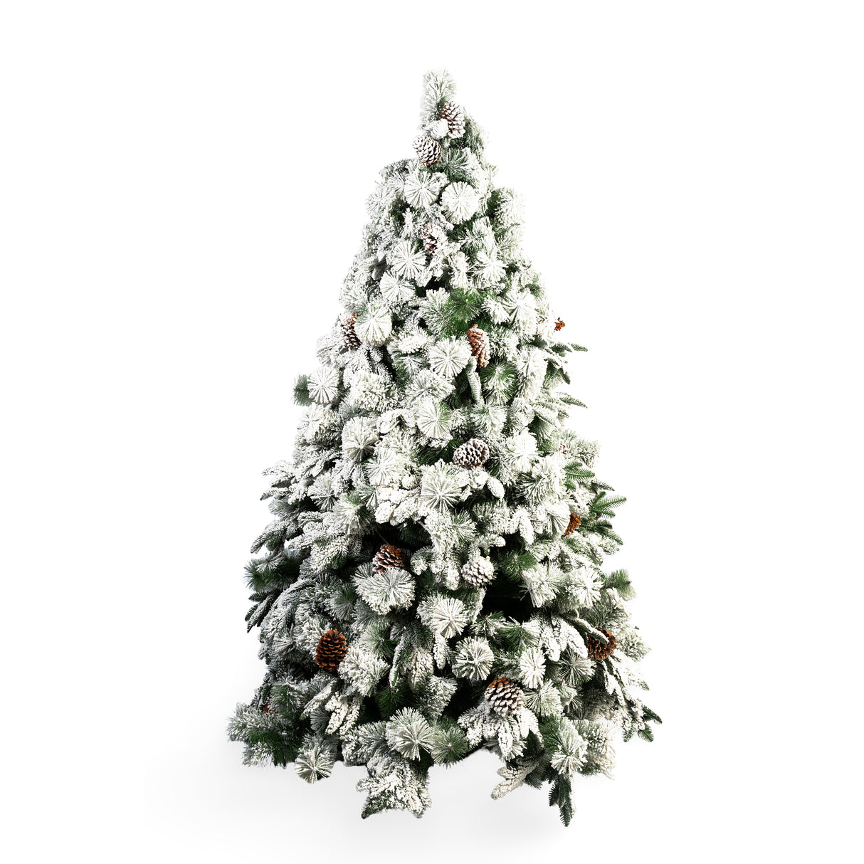 Árbol de Navidad Nieve Piñas Z Blanco Nieve 135x240cm de Piso