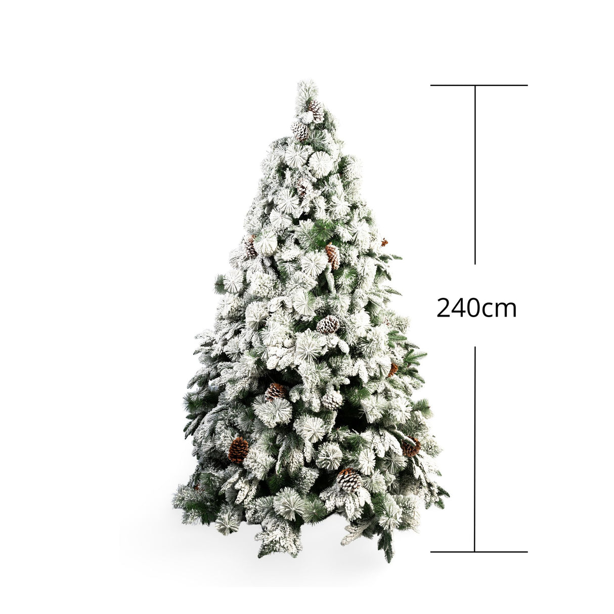 Árbol de Navidad Nieve Piñas Z Blanco Nieve 135x240cm de Piso