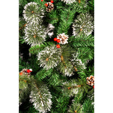 Árbol de Navidad Punta Nieve Piña Verde y Blanco Nieve 135x240cm de Piso