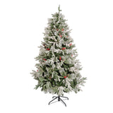 Árbol de Navidad Piña Fruta Verde y Blanco 120x210cm de Piso