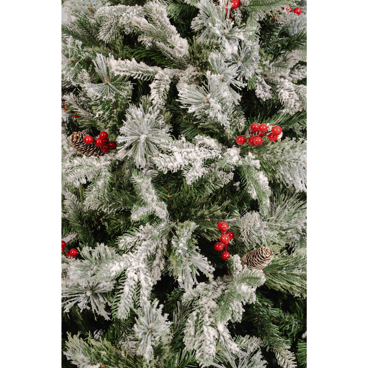 Árbol de Navidad Piña Fruta Verde y Blanco 135x240cm de Piso
