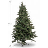 Árbol de Navidad Escarchado Verde y Plata 135x240cm de Piso
