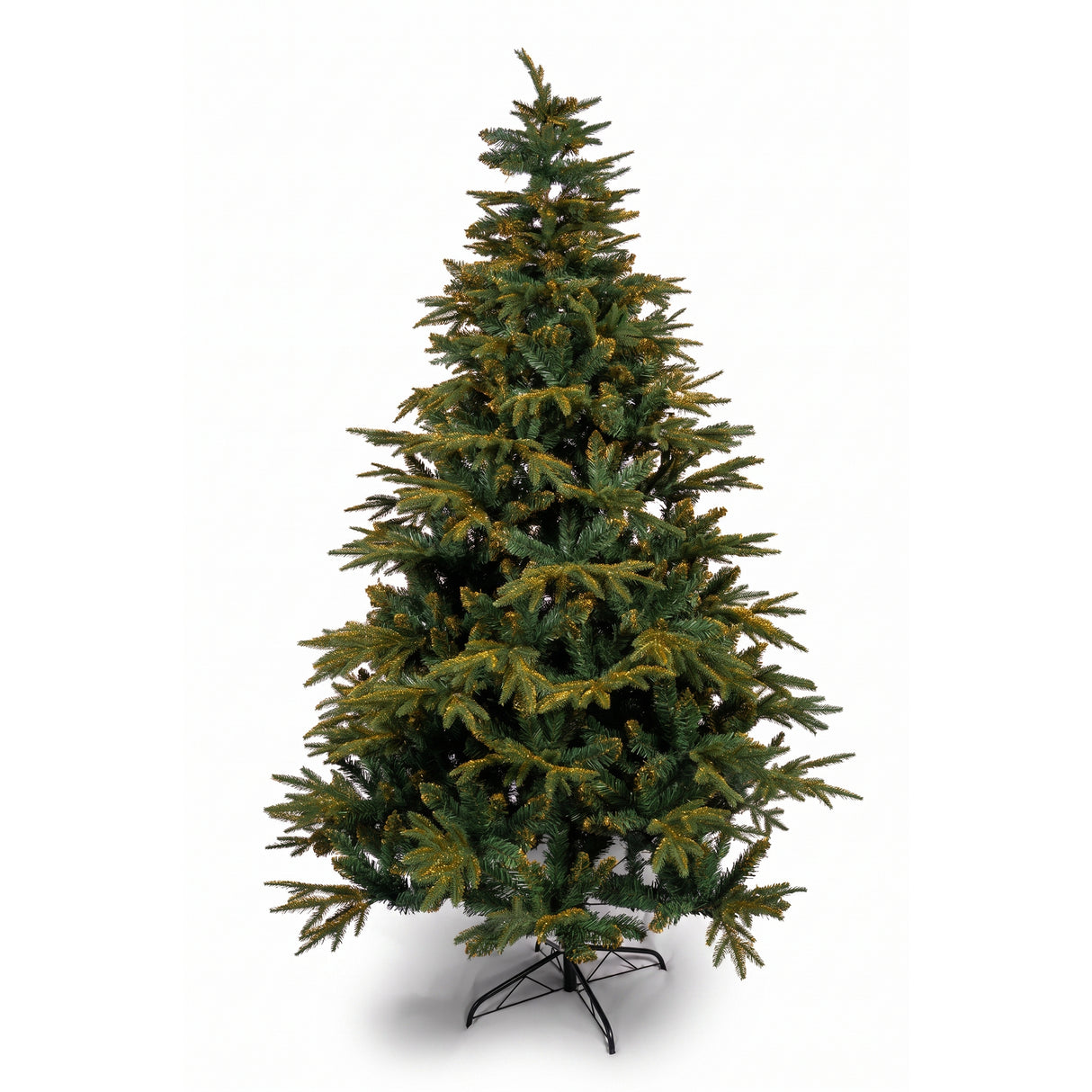 Árbol de Navidad Escarchado Verde y Dorado 120x210cm de Piso
