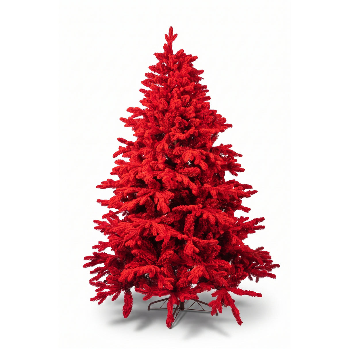 Árbol de Navidad Gamuzado Rojo 135x240cm de Piso
