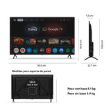 Televisor Kalley Google TV QLED Negro Full HD 1080P 95.5x60.8cm de 43" Pulgadas Smart con Wifi y Bluetooth