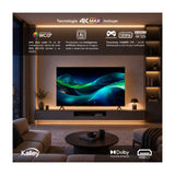 Televisor Kalley Google TV LED Negro 4K 2160P 111.1x71.07cm de 50" Pulgadas Smart con Wifi y Bluetooth