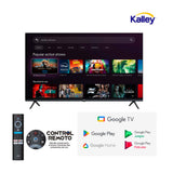 Televisor Kalley Google TV LED Negro 4K 2160P 111.1x71.07cm de 50" Pulgadas Smart con Wifi y Bluetooth