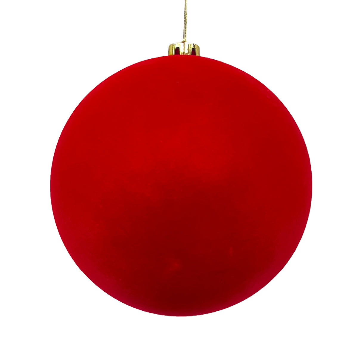 Bola Navideña Gamuzada Rojo 25x25cm con Acabado Gamuzada Reutilizable