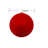 Bola Navideña Gamuzada Rojo 25x25cm con Acabado Gamuzada Reutilizable